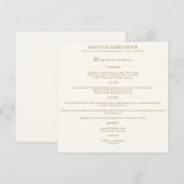 Elegante Paarse Waterverf Wildflower bruiloft Menu (Voorkant / Achterkant)