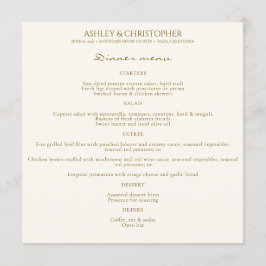 Elegante Paarse Waterverf Wildflower bruiloft Menu