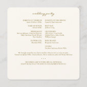 Elegante Paarse Waterverf Wildflower bruiloft Programmakaart (Achterkant)