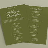 Elegante Paarse Waterverf Wildflower bruiloft Programmakaart