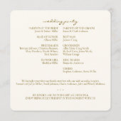 Elegante Paarse Waterverf Wildflower bruiloft Programmakaart (Achterkant)