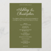 Elegante Paarse Waterverf Wildflower bruiloft Programmakaart (Voorkant)