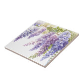 Elegante paarse waterverf wisteria blauw bloemig tegeltje (Zijkant)
