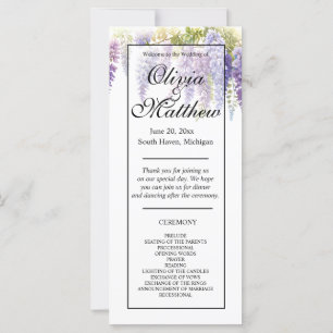 Elegante paarse waterverf wisteria floral