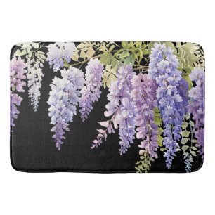 Elegante paarse waterverf wisteria floral badmat