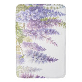 Elegante paarse waterverf wisteria floral badmat (Voorkant Verticaal)