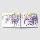 Elegante paarse waterverf wisteria floral gastenboek (Volledig)