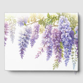 Elegante paarse waterverf wisteria floral gastenboek (Achterkant)