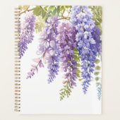 Elegante paarse waterverf wisteria floral planner (Voorkant)
