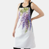 Elegante paarse waterverf wisteria floral schort (Insitu)