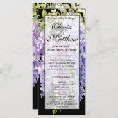 Elegante paarse waterverf wisteria huwelijksprogra (Voorkant / Achterkant)