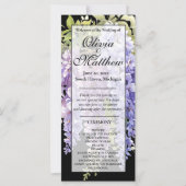 Elegante paarse waterverf wisteria huwelijksprogra (Voorkant)
