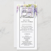 Elegante paarse waterverf wisteria huwelijksprogra (Voorkant)