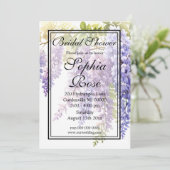 Elegante paarse waterverf wisteria vrijgezellenfee kaart (Staand voorkant)