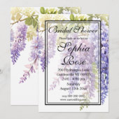 Elegante paarse waterverf wisteria vrijgezellenfee kaart (Voorkant / Achterkant)