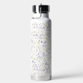 Elegante Paarse Wilde Bloem Waterfles (Rechts)