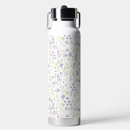 Elegante Paarse Wilde Bloem Waterfles