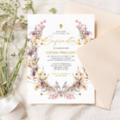 Elegante Paarse Wildflower bevestiging Kaart