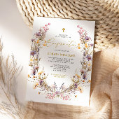 Elegante Paarse Wildflower bevestiging Kaart