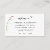 Elegante Paarse Wildflower bruiloft Wishing Well Informatiekaartje (Voorkant)