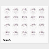 Elegante Paarse Winter Bloem Doop Sticker (Vel)