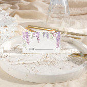 Elegante Paarse Wisteria Bloemen Bruiloft Plaatskaartje