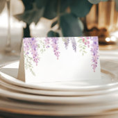 Elegante Paarse Wisteria Bloemen Bruiloft Plaatskaartje