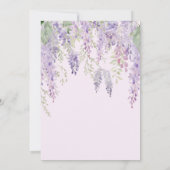 Elegante Paarse Wisteria Bloemen SAVE the DATE Kaart (Achterkant)