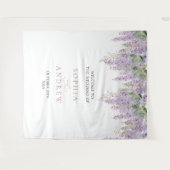 Elegante Paarse Wisteria Bloemen Trouwwandtapijt Wandkleed (Voorkant (horizontaal))