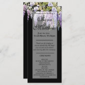 Elegante paarse wisteria bloemenbruiloft programma (Voorkant / Achterkant)