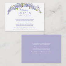 Elegante Paarse Wisteria Classic Script Details