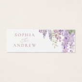 Elegante Paarse Wisteria Flowers Gift Registry Kaa Mini Visitekaartjes (Voorkant)