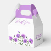 Elegante Paarse Xeranthemum Bloemen Dank u Bedankdoosjes (Achterkant)