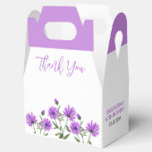 Elegante Paarse Xeranthemum Bloemen Dank u Bedankdoosjes (Geopend)