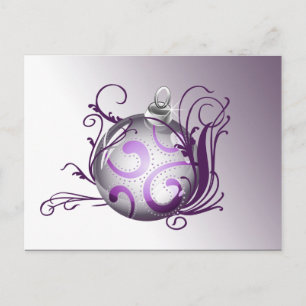 Elegante paarse zakelijke kerstgroeten feestdagenkaart