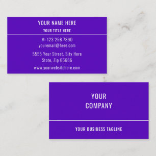 Elegante Paarse Zakelijke Visitekaartje Maak Je Ei