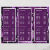 Elegante Paarse zilveren agaat brochure (Achterkant)