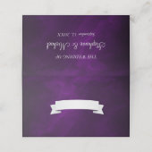 Elegante Paarse Zilveren Bruiloft Plaatskaartje (Buitenkant ongevouwen)