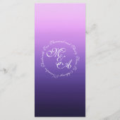 Elegante Paarse zwarte Rozen receptie Menu (Achterkant)