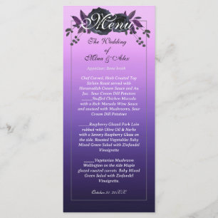 Elegante Paarse zwarte Rozen receptie Menu