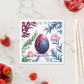 Elegante Paasei Botanische Kunst Servet (Insitu)
