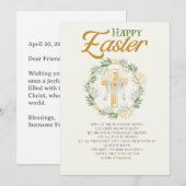 Elegante paasgroet feestdagenkaart (Voorkant / Achterkant)