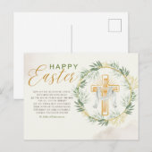 Elegante paasgroet feestdagenkaart (Voorkant / Achterkant)