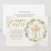 Elegante paasgroet feestdagenkaart (Voorkant / Achterkant)