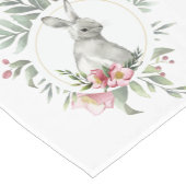 Elegante paashaas bloem korte tafelloper (Hoek)