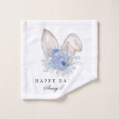 Elegante Paashaas Ears familienaam Bad Handdoek (Wasdoekje)