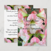 Elegante Paaslelie Flat Dank u Sympathie Kaart (Voorkant / Achterkant)