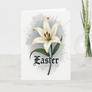 Elegante Paaslelie Kunstkaart Kaart