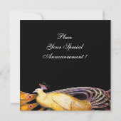 ELEGANTE PAAUW IN GEEL EN ZWART KAART (Achterkant)