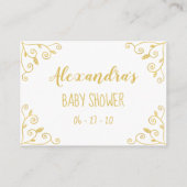 Elegante paddenstoelen en bijen, goudfolieraffel informatiekaartje (Achterkant)